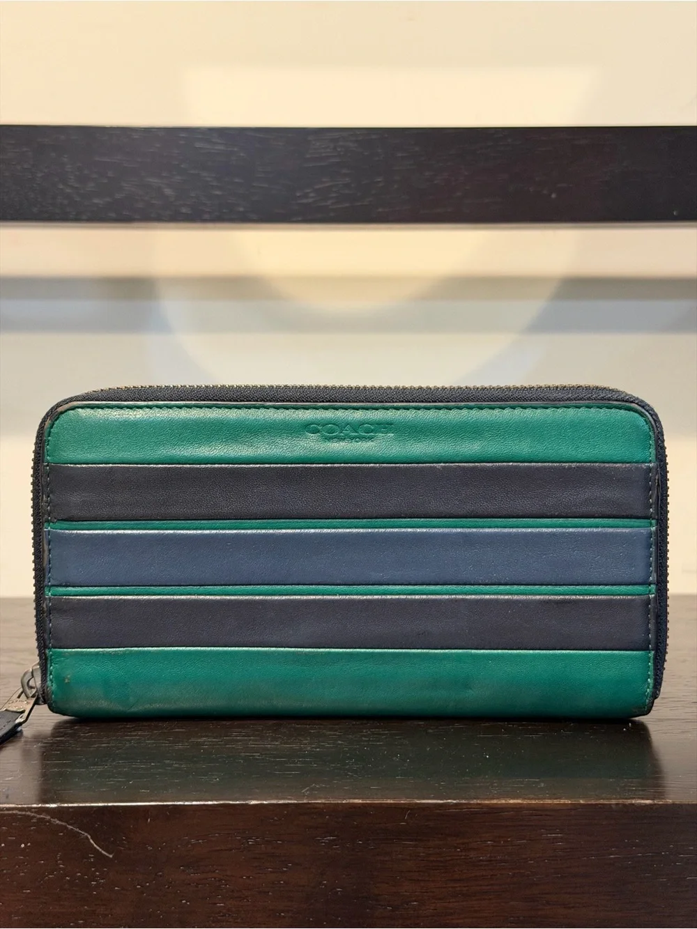 Coach Accordion Wallet With Varsity Stripe